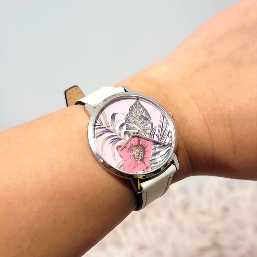 ❤️Rebecca Minkoff Womens Floral Watch with New Battery